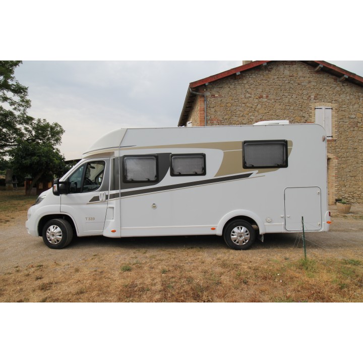 Carado T339 occasion avec clim cellule store TV satellite garanti 12 mois