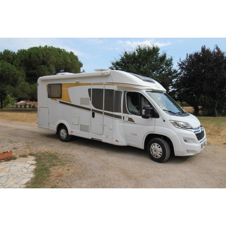 Carado T339 occasion avec clim cellule store TV satellite garanti 12 mois